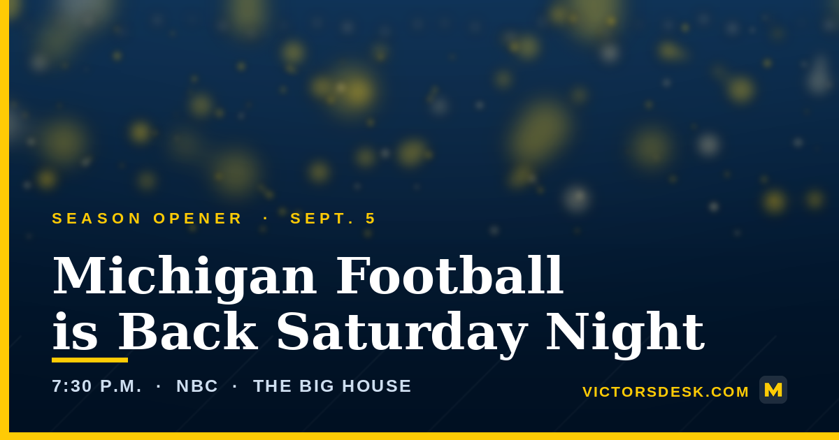 Michigan Football Week 1 Western Michigan